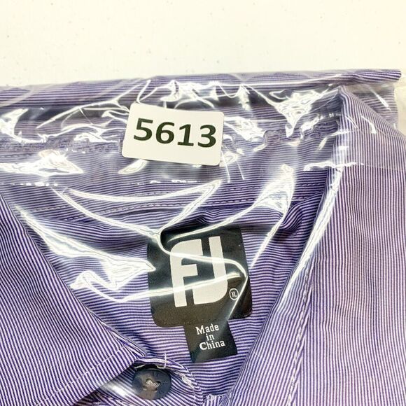 Footjoy Shirt Men XL Purple Golf Polo‎ Stretch Preppy Pine Forest Houston Texas - Picture 12 of 12